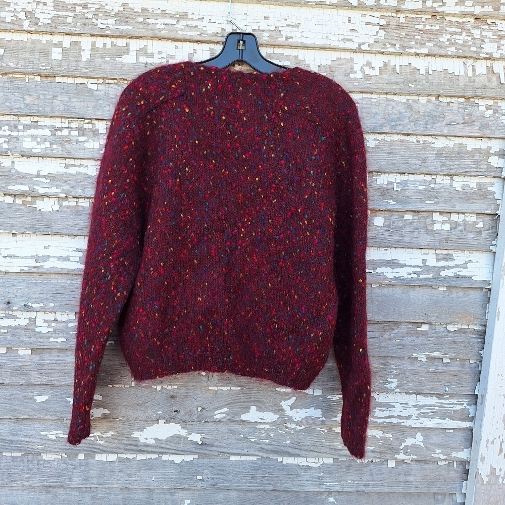 Cape Isle Knitters Hand Knit Mohair Cardigan Size Large - Picture 4 of 6